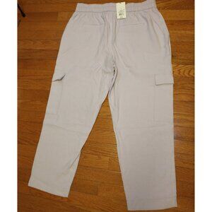 A New Day Lavender High Rise Ankle Cargo Pants Size L